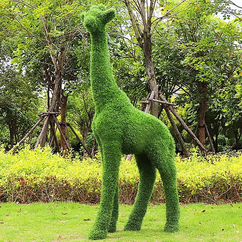 Artificial Topiary Giraffe Green Sculpture Wholesale