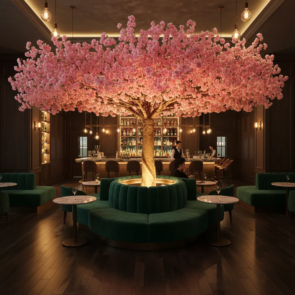 Custom Artificial Cherry Blossom Tree for Bar Decor